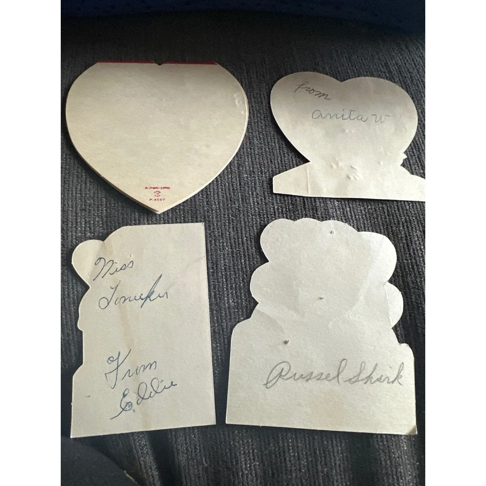 Vintage‎ 1950s Valentines Day Cards Lot 5 Gibson Ameri-Card Mid Century Die Cut